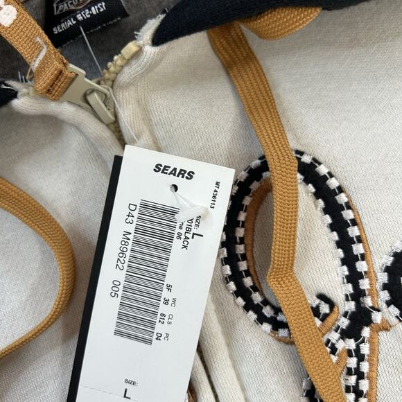 NWT Vintage Y2K Paco Jeans HoodieMens Large Embroidered Spellout LogoStreetwear - Picture 8 of 13